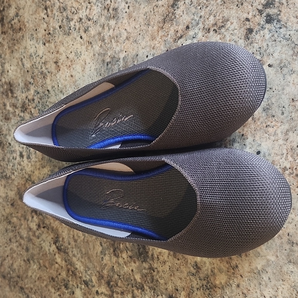 Bacia Knit Ballet Flat Slip On Washable Gray Size 8.5